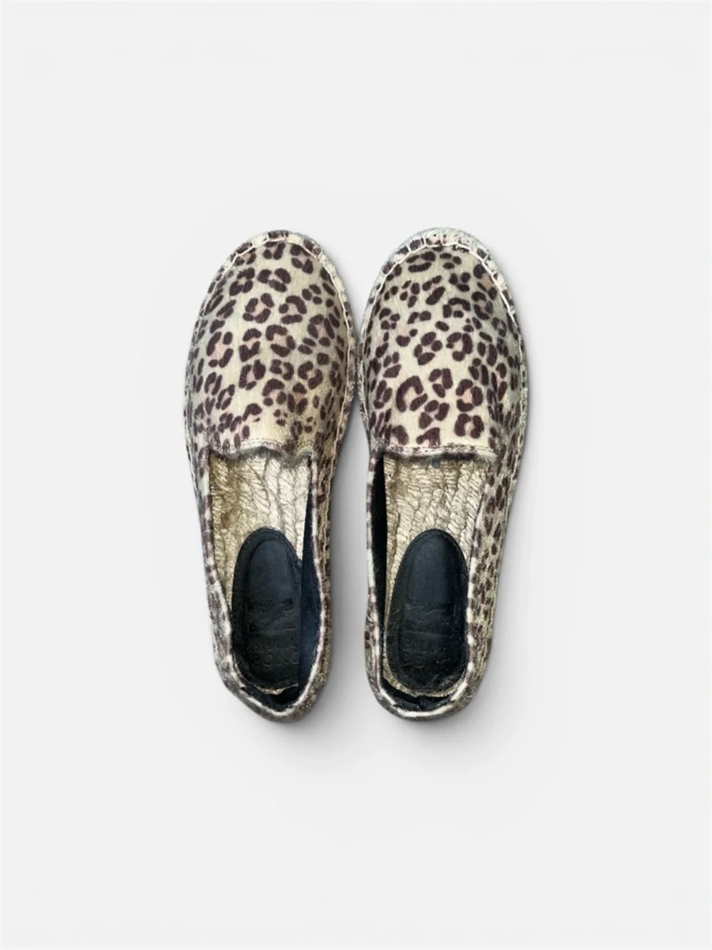 Billabong Faux Fur Leopard Print Espadrilles Size 7